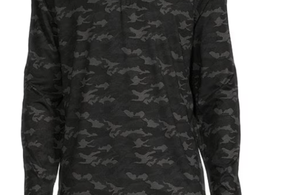 Performance Long Sleeve Camouflage Quarter Zip Pullover